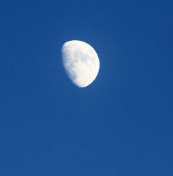 Low angle view of moon in sky