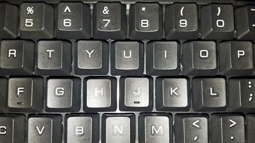 Close-up of computer keyboard
