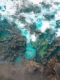 High angle view of sea