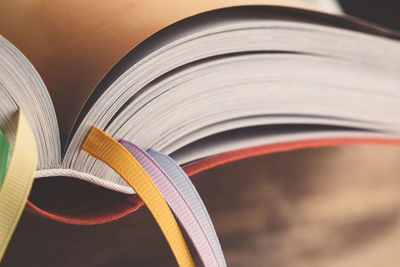 Close-up of open book