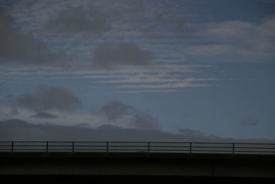 Low angle view of bridge against sky