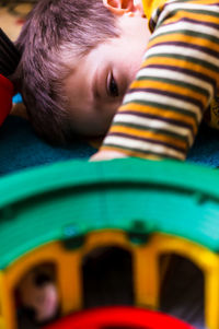 Close-up portrait of cute boy