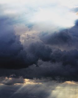 Low angle view of clouds in sky