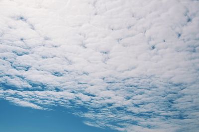 Low angle view of white clouds in sky