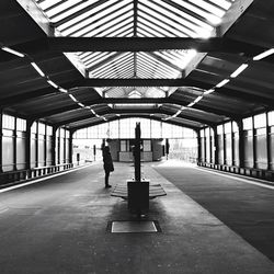 Empty corridor of subway station