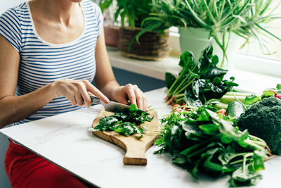 Midsection of woman holding food