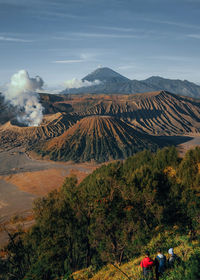 Scenic view of mt bromo against sky