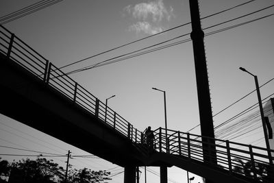 Low angle view of bridge against sky