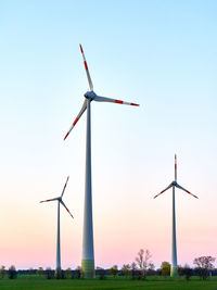 Windmill against clear sky