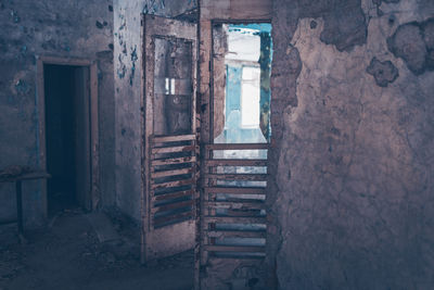 Interior of old abandoned built structure