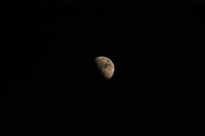 Low angle view of moon in sky