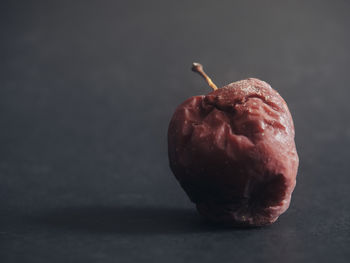 Close-up of fruit against black background