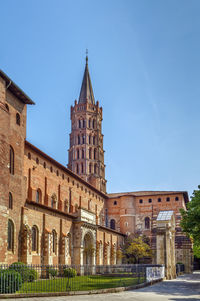 Low angle view of historic building against sky