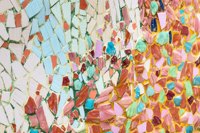 Full frame shot of multi colored paper