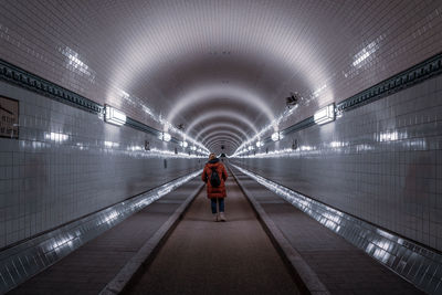 The old st. pauli elbe tunnel in hamburg, germany.