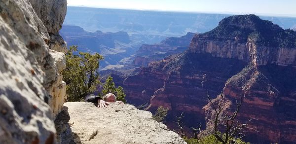 Panoramic view of rock formations