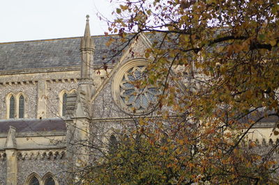 Low angle view of historic building against sky