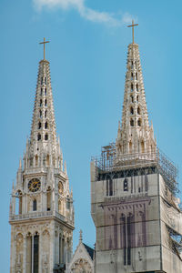 Low angle view of cathedral against clear sky