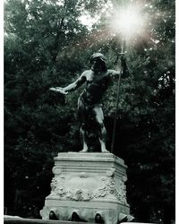 Low angle view of statue