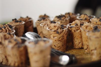 Close-up of desserts