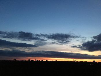 Scenic view of landscape at sunset