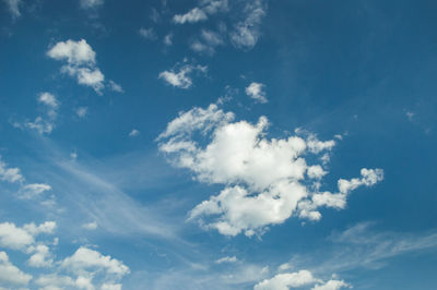 Low angle view of clouds in sky