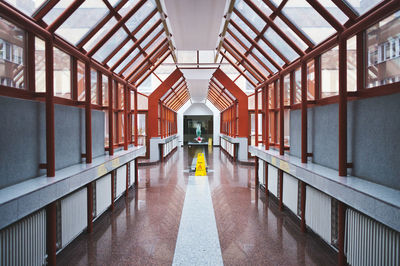 Empty corridor of building