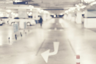 Defocused image of illuminated sign