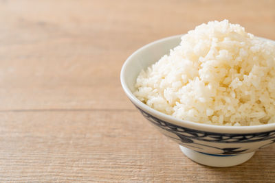 Close-up of food in bowl on table