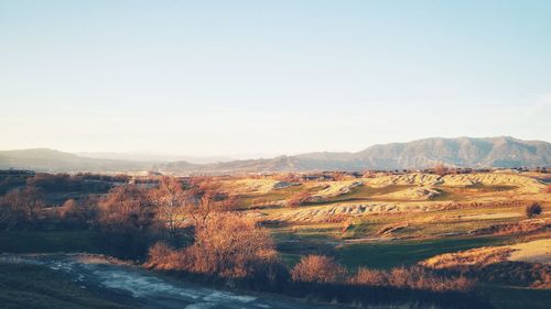 Scenic view of a rural landscape against sky