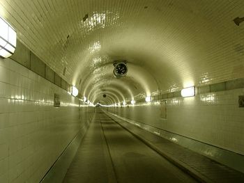 Interior of subway tunnel