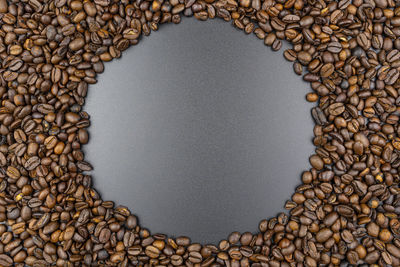 Directly above shot of coffee beans