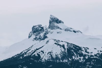 Scenic view of snowcapped mountain against sky