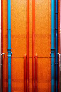 Full frame shot of multi colored metal door