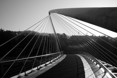 Suspension bridge against sky
