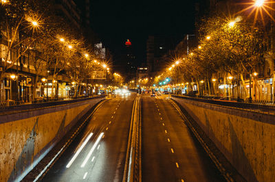 City street at night