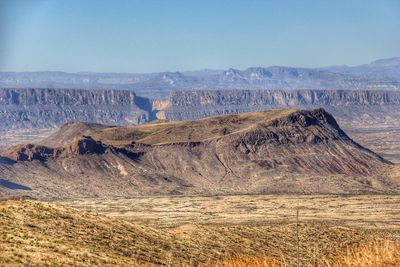 Scenic view of mountain against sky