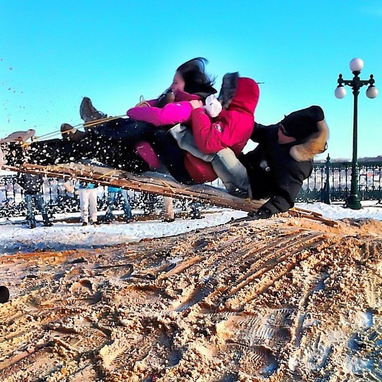 The toboggan run in Quebec City