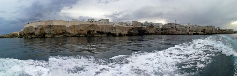 Panoramic view of sea against sky