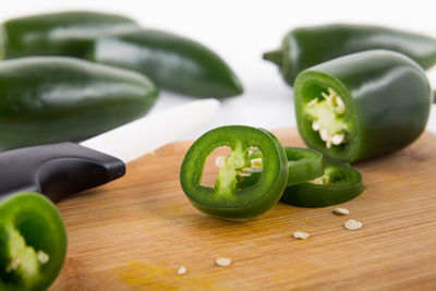 Close-up of vegetables on cutting board