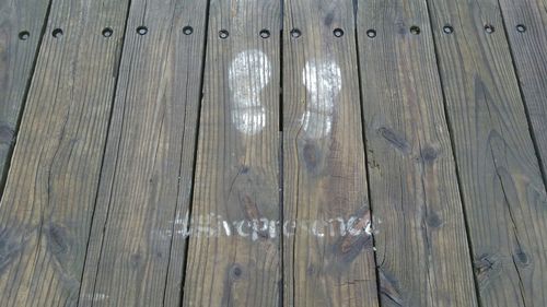 Close-up of wooden plank