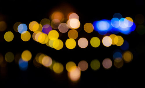 Defocused lights at night