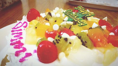 Close-up of served food