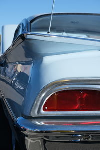 Close-up of taillights in car 