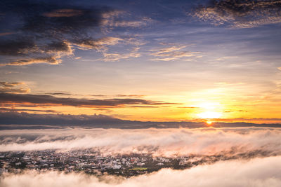 Scenic view of cloudscape during sunset