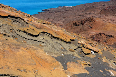 Volcanic landscape on galapagos island, ecuador