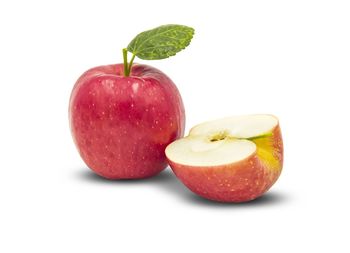 Close-up of apple against white background