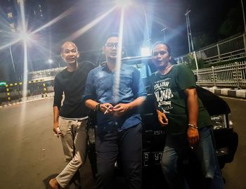 Group of people at night