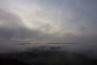 Low angle view of vapor trail in sky