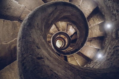 Close-up of spiral staircase